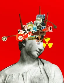 Illustration von Marko Köppe: surreale Darstellung von Illusion und Konsum