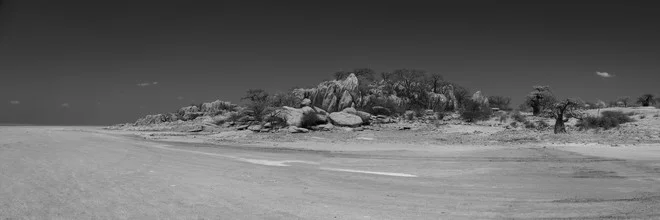 Photo art by Dennis Wehrmann: panorama of Kubu Island in Botswana