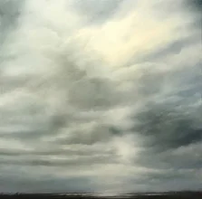 Wandbild von Kelly Money: friedlicher Wolkenhimmel bei Sonnenaufgang
