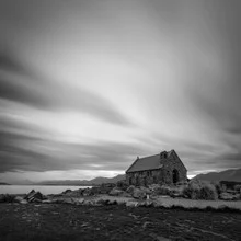 Photo art by Christian Janik: serene church surrounded by nature.