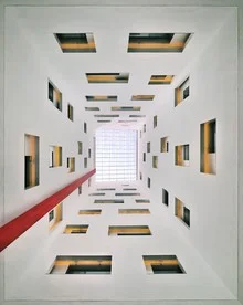 Photo art by Roc Isern: view of light through a modern skylight