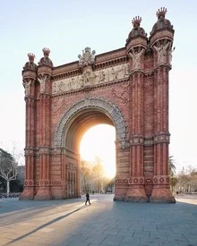 Photo art by Roc Isern: Light-filled archway in Barcelona