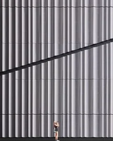 Photo art by Roc Isern: abstract shapes and textures of a facade in New York