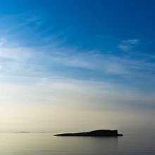 Photo art by J. Daniel Hunger: serene landscape of Stuffin Bay in Scotland