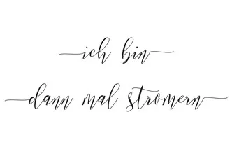 Illustration von Sabrina Ziegenhorn: entspannte Wanderlust mit typografischem Text