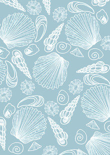 Katherine Blower, Blue Sea Shell Pattern