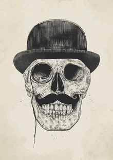 Humorous illustration of a gentleman with a moustache and hat