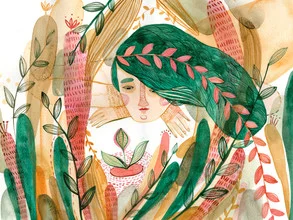 Illustration by Mirjam Siim: soft colors and calm composition about patience