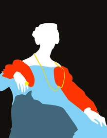 Illustration von Marko Köppe: stilvolles Pop-Porträt einer Frau in sanften Farben