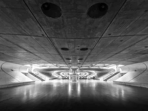 Photo art by Christian Janik: Lisbon's Oriente Station featuring modern architecture.