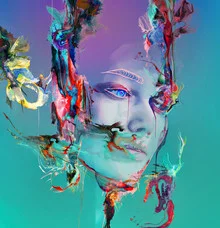 Wall art featuring an abstract design that conveys emotions and energy.
