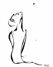 Wall art by Michael William Benton: minimalist drawing with spiritual elements