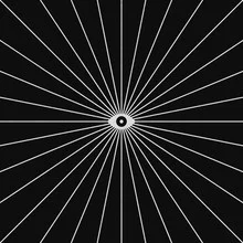 Illustration by Florent Bodart: minimalist eye with geometric lines