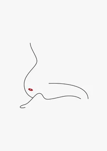 Illustration by Wuukasch: woman kneeling in a gentle pose