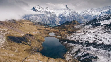 Beautiful photo art by Rémi Peschet: the Eiger in a storm over Grindelwald