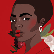 Helene Boutanos, Portrait n°2 : Black woman - Frankreich, Europa)