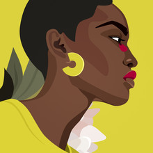 Helene Boutanos, Portrait n°4 : Black woman - Frankreich, Europa)