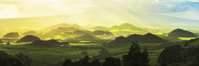 Photo art by Jean Claude Castor: green landscape on Sao Miguel with gentle hills