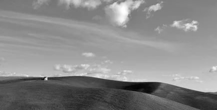 Photo art by Domenico Piccione: calm house on a hill under a cloudy sky