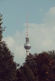 Photo art by Florent Bodart: Colorful shot of the Berlin TV Tower in an urban setting