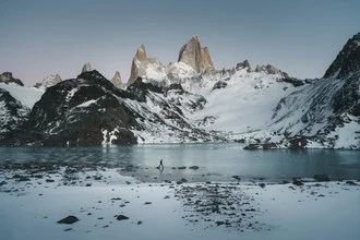 Photo art by Ueli Frischknecht: Morning hike to Fitz Roy in Patagonia