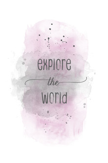 Melanie Viola, Explore the world watercolor pink