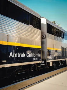 Photo art by Franziska Söhner: train journey through California's picturesque landscape.