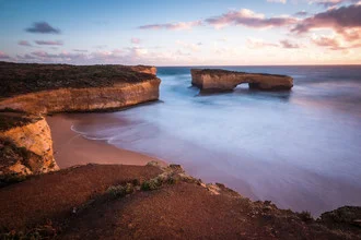 Photo art by Christoph Schaarschmidt: London Arch at sunset by the ocean