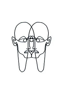 Illustration by Julia Hariri: abstract face in fine lines