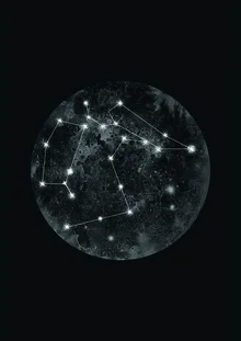 Wall art by Julia Hariri: abstract depiction of stars and the universe