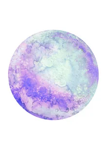 Illustration of a planet in soft lilac tones.