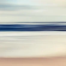Photo art by Holger Nimtz: tranquil beach view at the North Sea with gentle waves.
