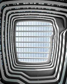 Photo art by Oliver Matziol: Symmetrical lines and structures in calm tones