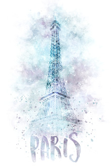 Melanie Viola, Modern Art EIFFEL TOWER | Watercolor