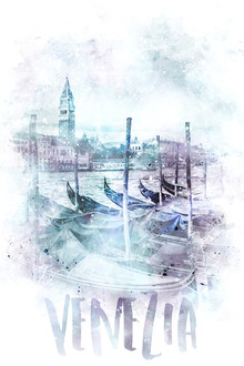 Melanie Viola, Modern Art CANAL GRANDE | jazzy watercolor