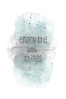 Melanie Viola, Enjoy the little things | watercolor turquoise