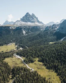 Photo art by Fabian Schumann: majestic mountain peak in the Dolomites