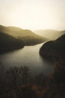 Photo art by Lukas Litt: calm morning mood over a foggy lake