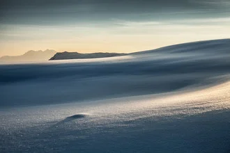 Photo art by Sebastian Worm: snow-covered arctic landscape in Norway