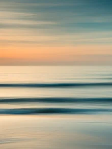 Photo art by Holger Nimtz: calm sunset at the beach with gentle waves