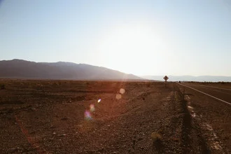 Photo art by Ari Stippa: landscape in Death Valley with soft earth tones