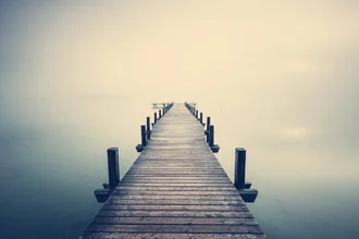 Photo art by Franz Sussbauer: tranquil jetty in morning mist