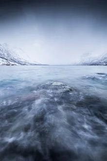 Photo art by Sebastian Worm: stormy coastal landscape in Norway.