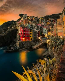 Photo art by Vincenzo Romano: picturesque coastal landscape at sunset