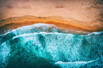 Photo art by Artenyo _: gentle waves and tropical sandy beach in vintage style.