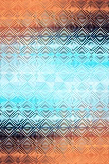 Abstract pattern in soft orange and sky blue tones, with harmonious shapes and circles.