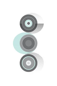 Wall art by Melanie Viola: geometric pattern in soft colors