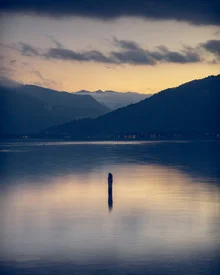 Photo art by Franz Sussbauer: view over Tegernsee with gentle waves