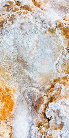 Photo art by Jörg Faißt: close-up of travertine in Mammoth Hot Springs