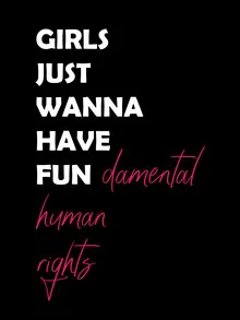 Illustration by Typo Art: feminist message with a positive attitude